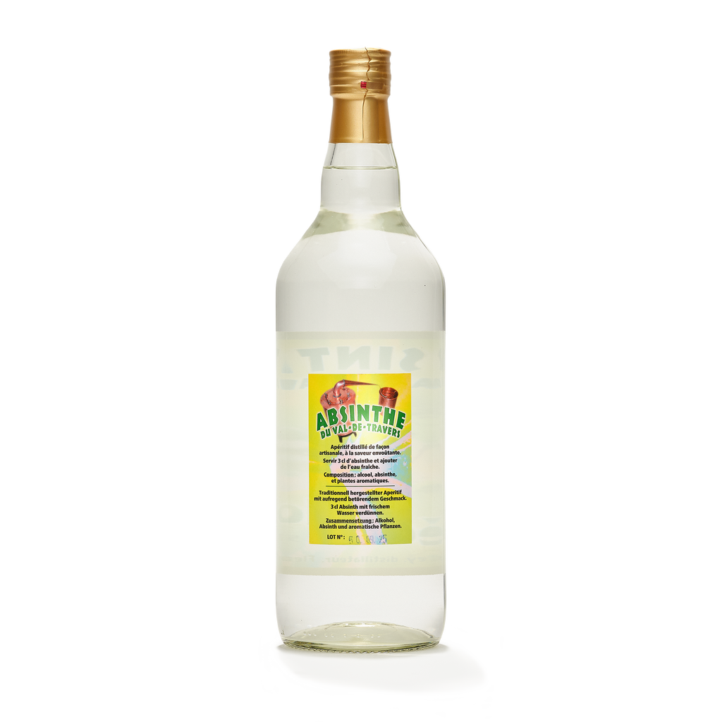 Distillerie Alain Rey Fée Vallonne absinthe blanche 100cl 53% back view