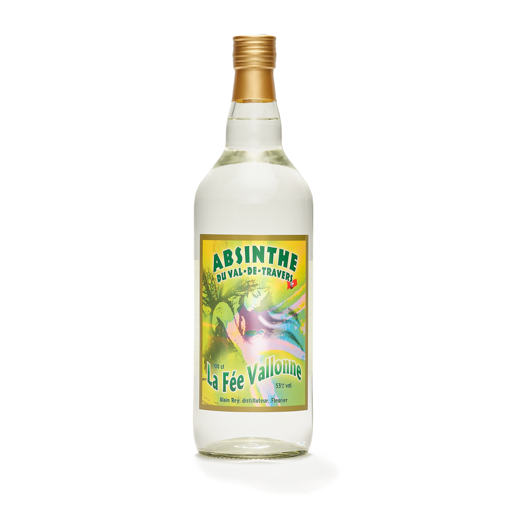 Distillerie Alain Rey Fée Vallonne absinthe blanche 100cl 53% front view