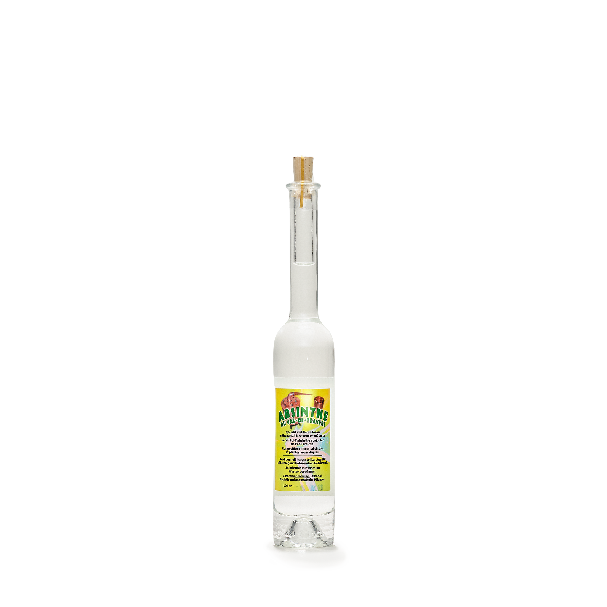 Distillerie Alain Rey Fée Vallonne absinthe blanche 10cl 53% back view