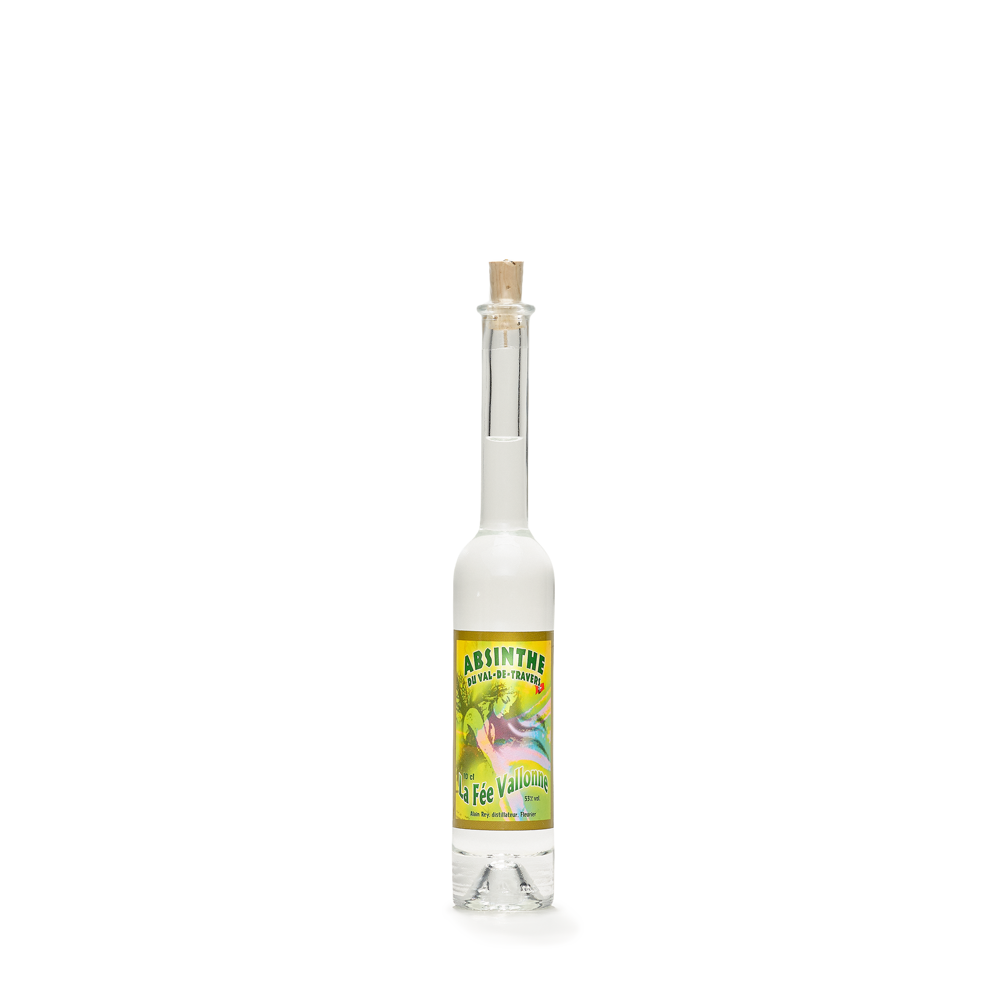 Distillerie Alain Rey Fée Vallonne absinthe blanche 10cl 53% front view