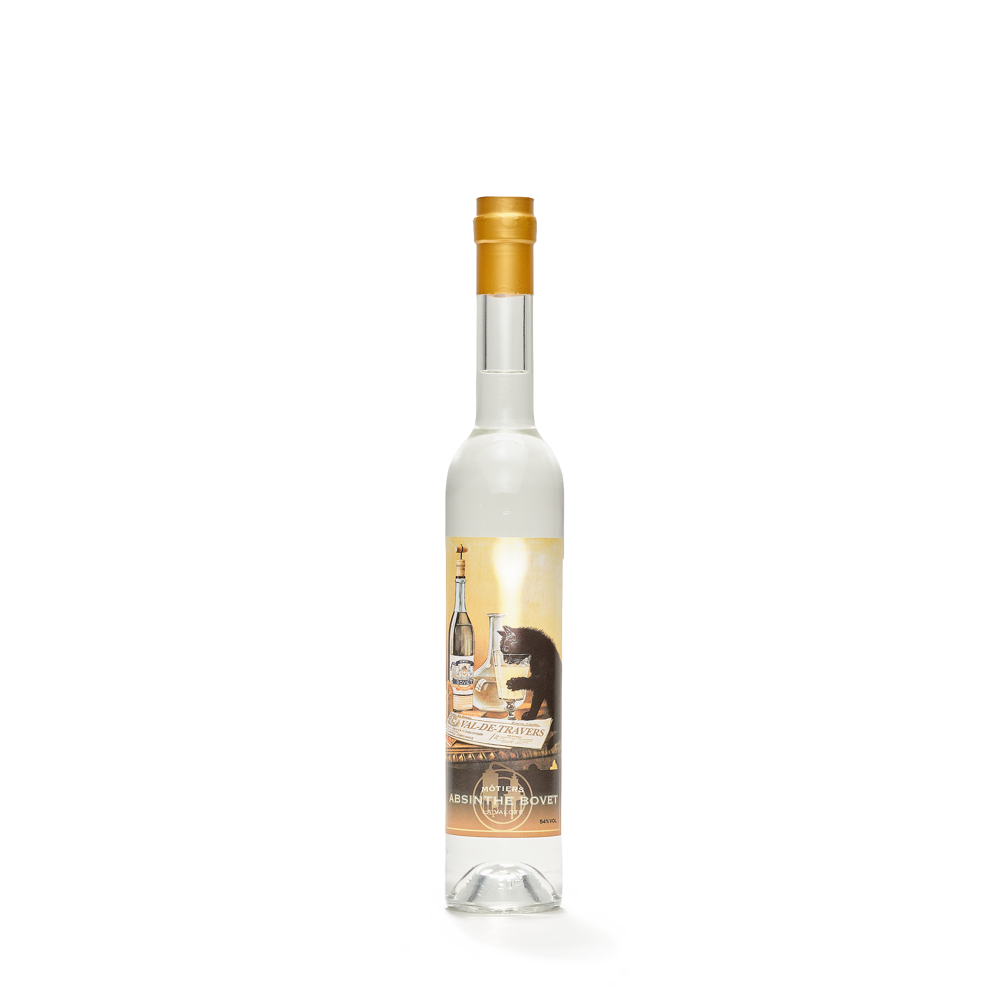 Distillerie Bovet-La Valote Le Chat absinthe blanche 50cl 54% front view