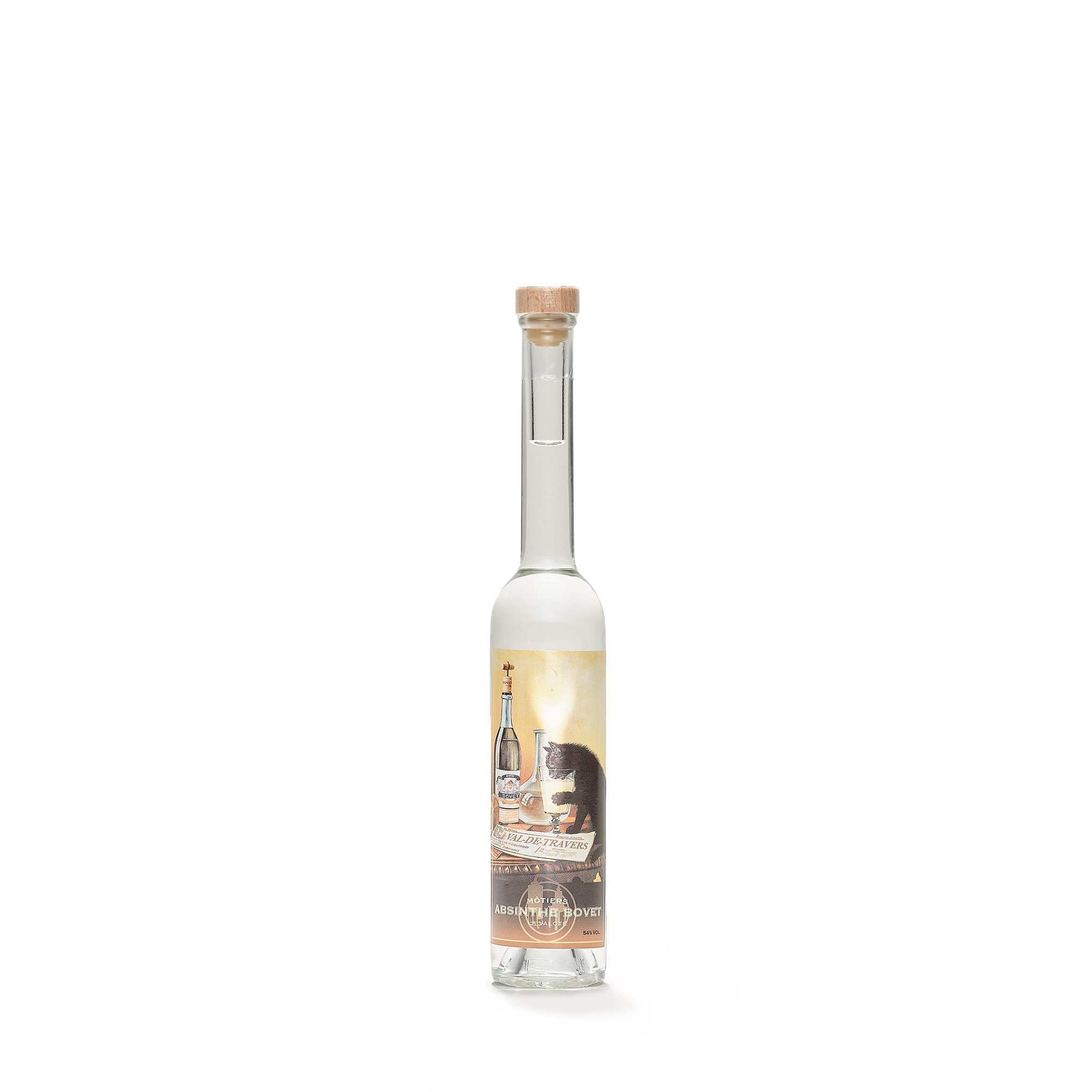 Distillerie Bovet-La Valote Le Chat absinthe blanche 10cl 54% front view