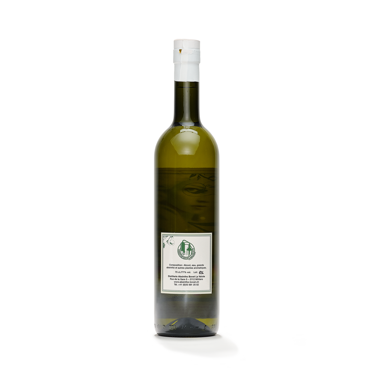 Distillerie Bovet-La Valote La 77 absinthe verte 75cl 77% back view