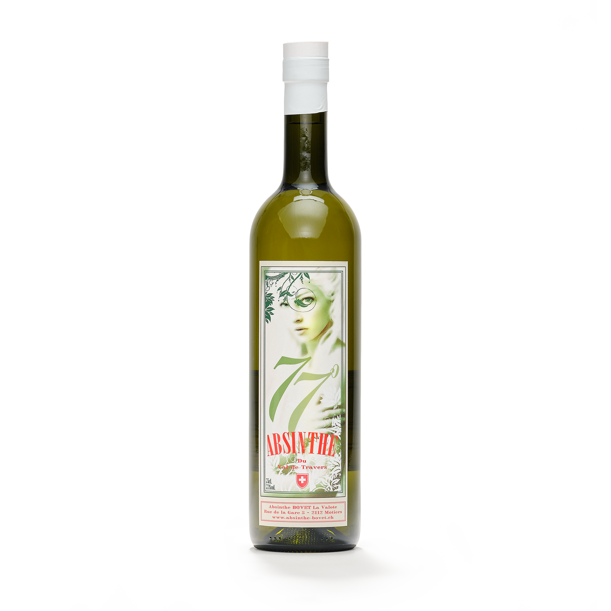 Absinthe Bovet-La Valote absinthe verte La 77 70cl front view