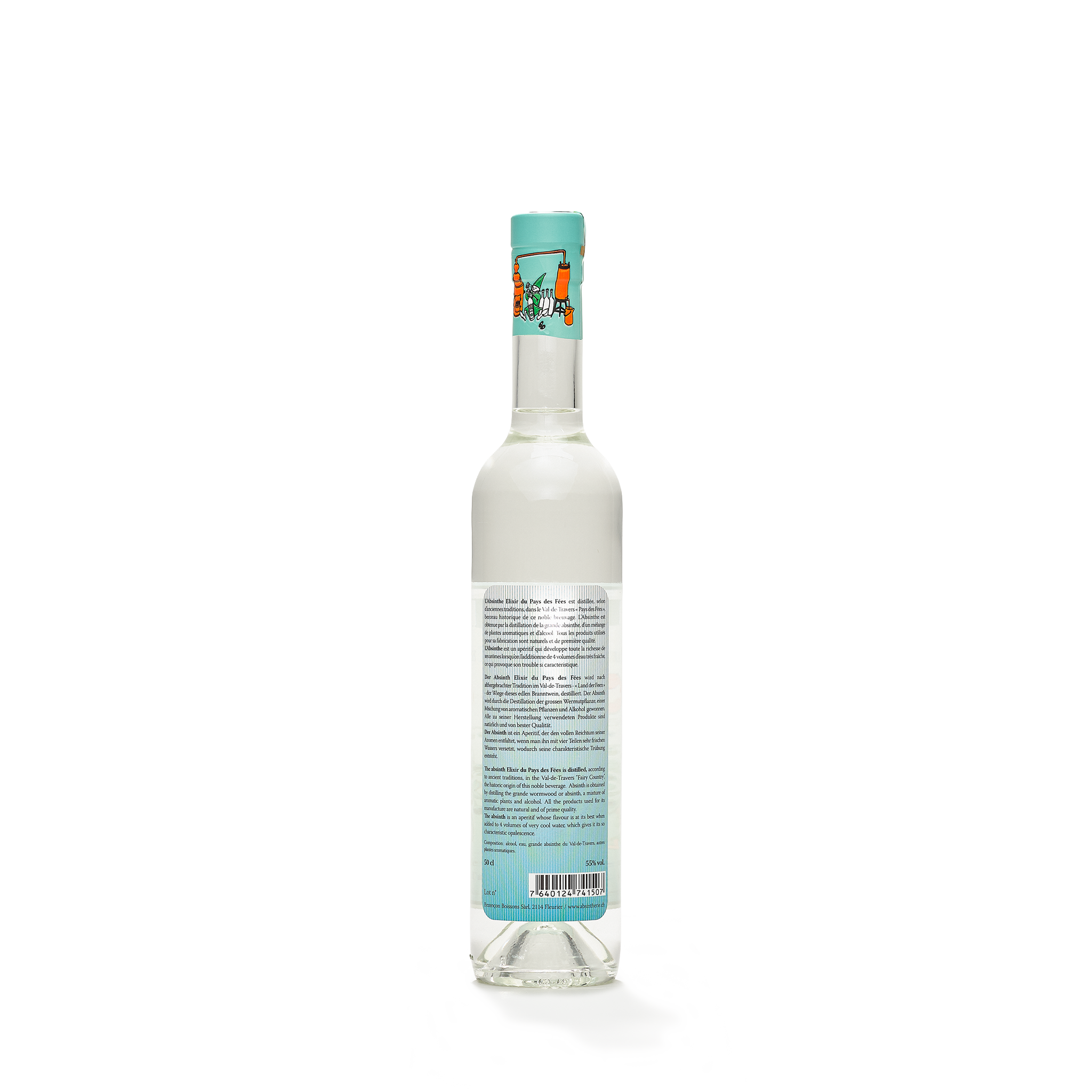 Absinthe Père François Elixir du Pays des Fées absinthe blanche 50cl 55% back view