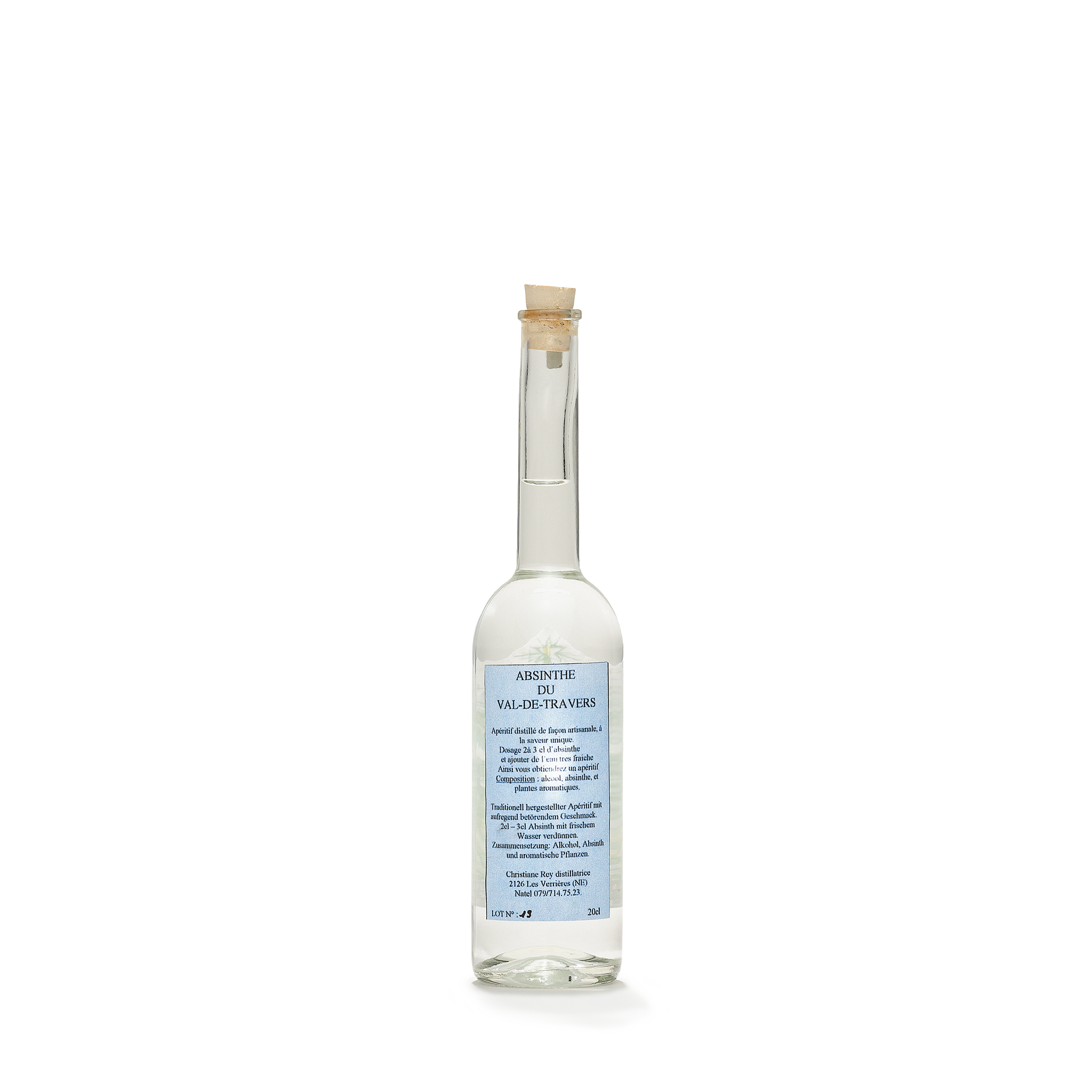 Distillerie Artisans de l'Absinthe Christiane Rey 53% 20cl back view