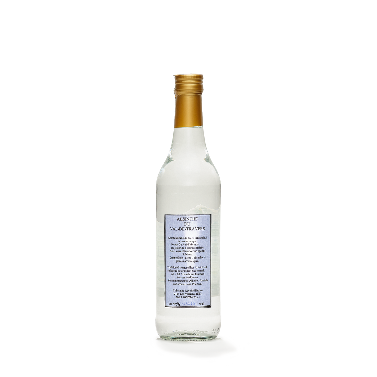 Distillerie Artisans de l'Absinthe Christiane Rey 53% 50cl back view