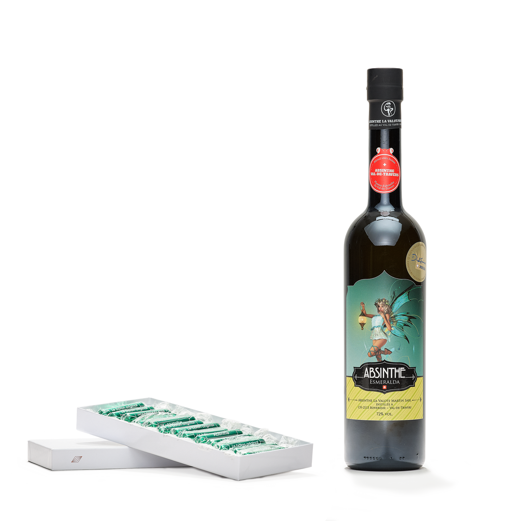 Selezione di Assenzio, con un cioccolato all’assenzio