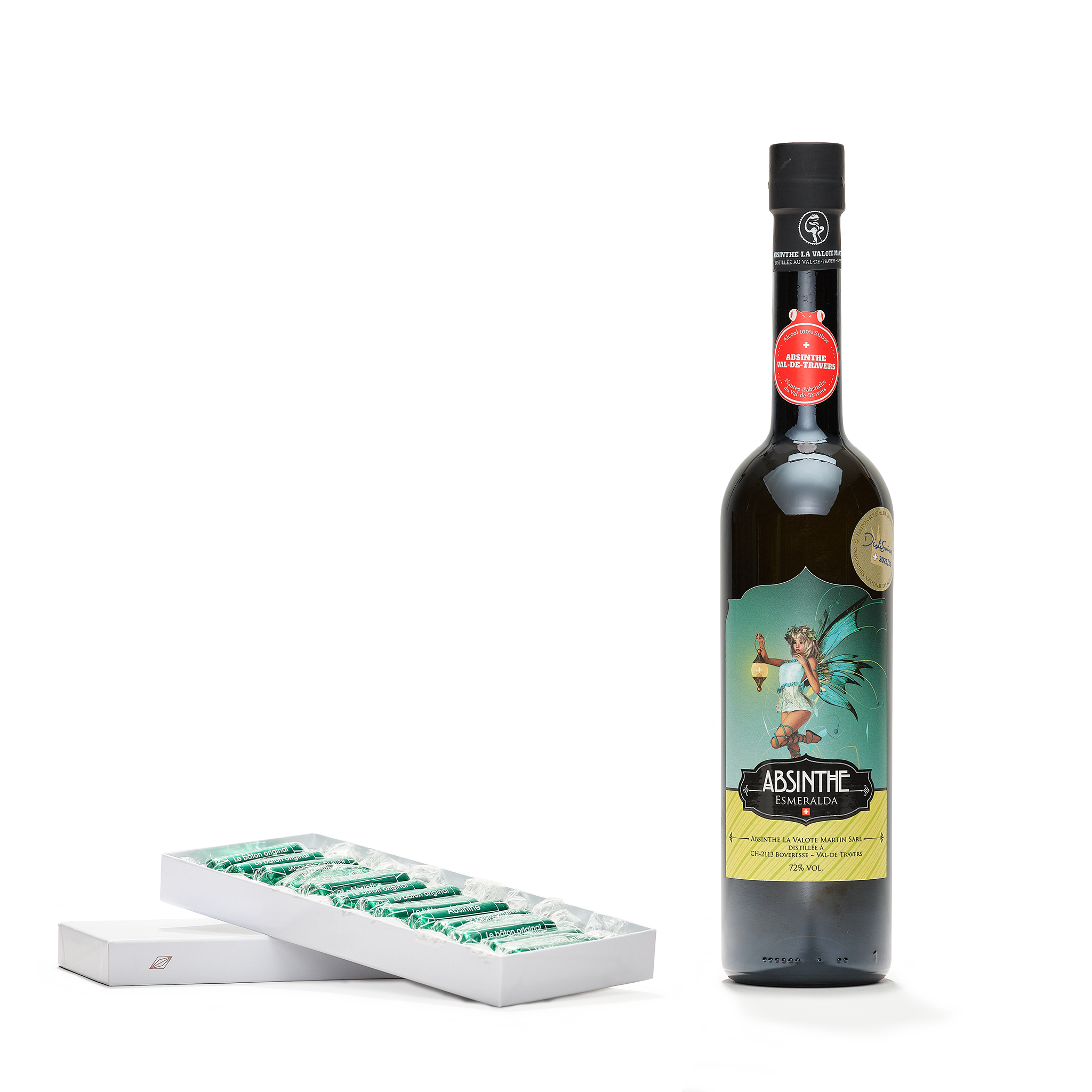 Selezione di Assenzio, con un cioccolato all’assenzio