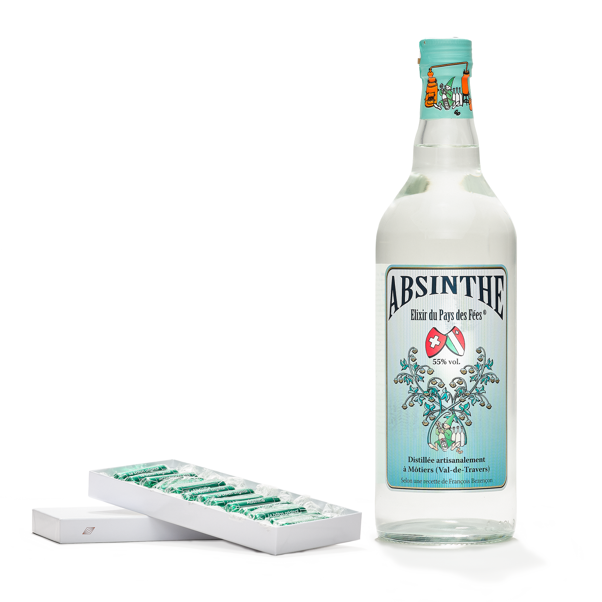 Selezione di Assenzio, con un cioccolato all’assenzio