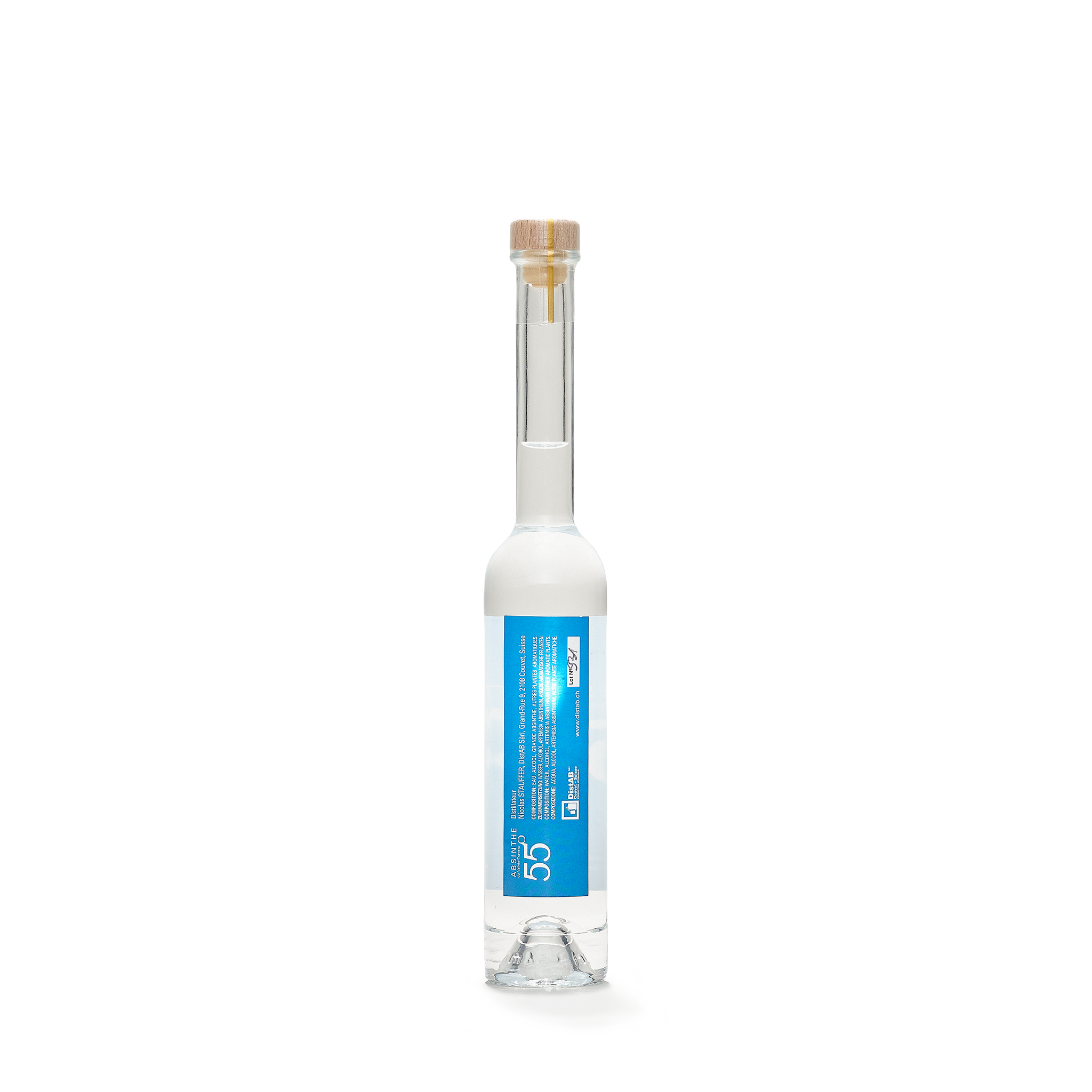 Distillerie DistAB La 55 absinthe blanche 10cl 55% back view