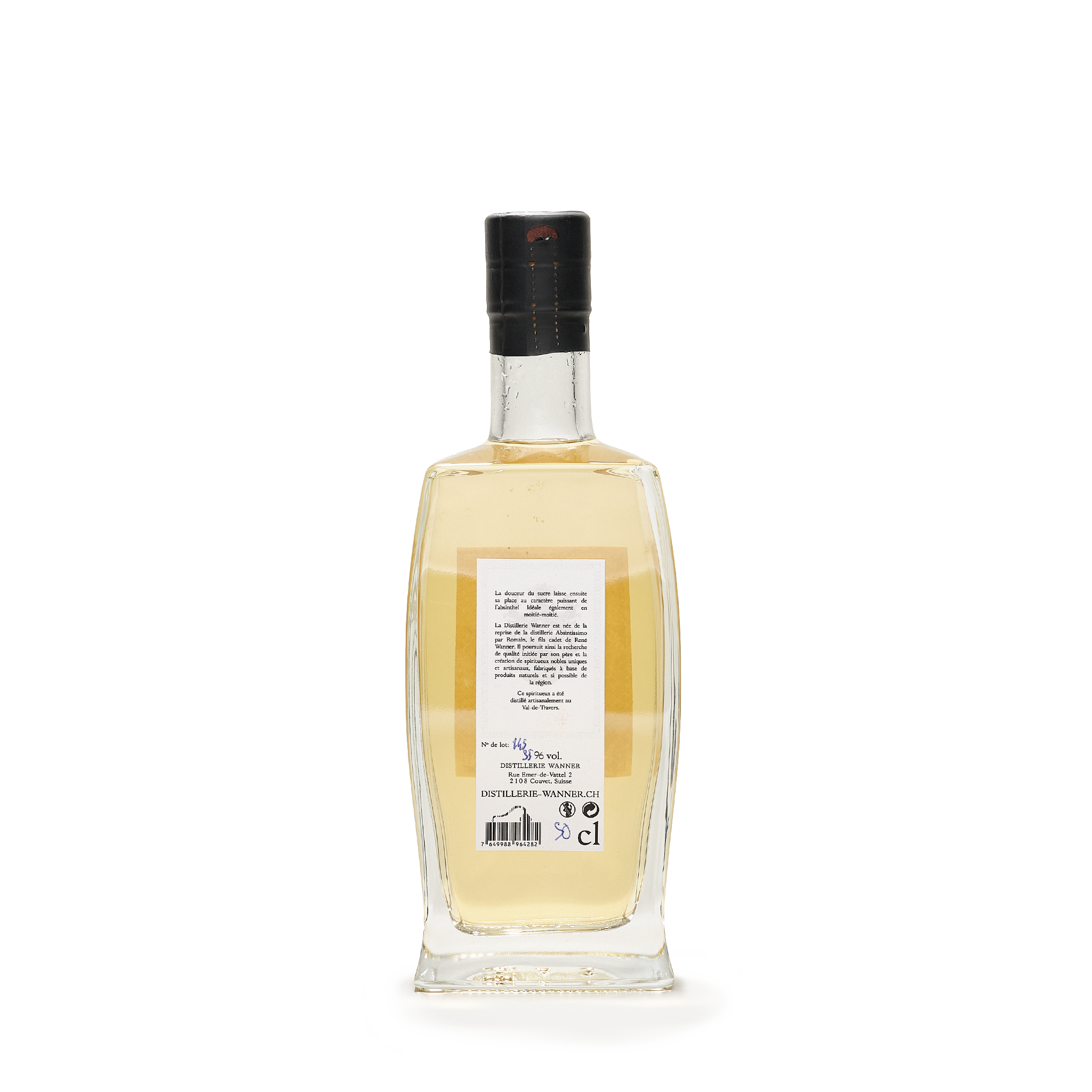 Distillerie Wanner Liqueur absinthe 36,5% 50cl back view