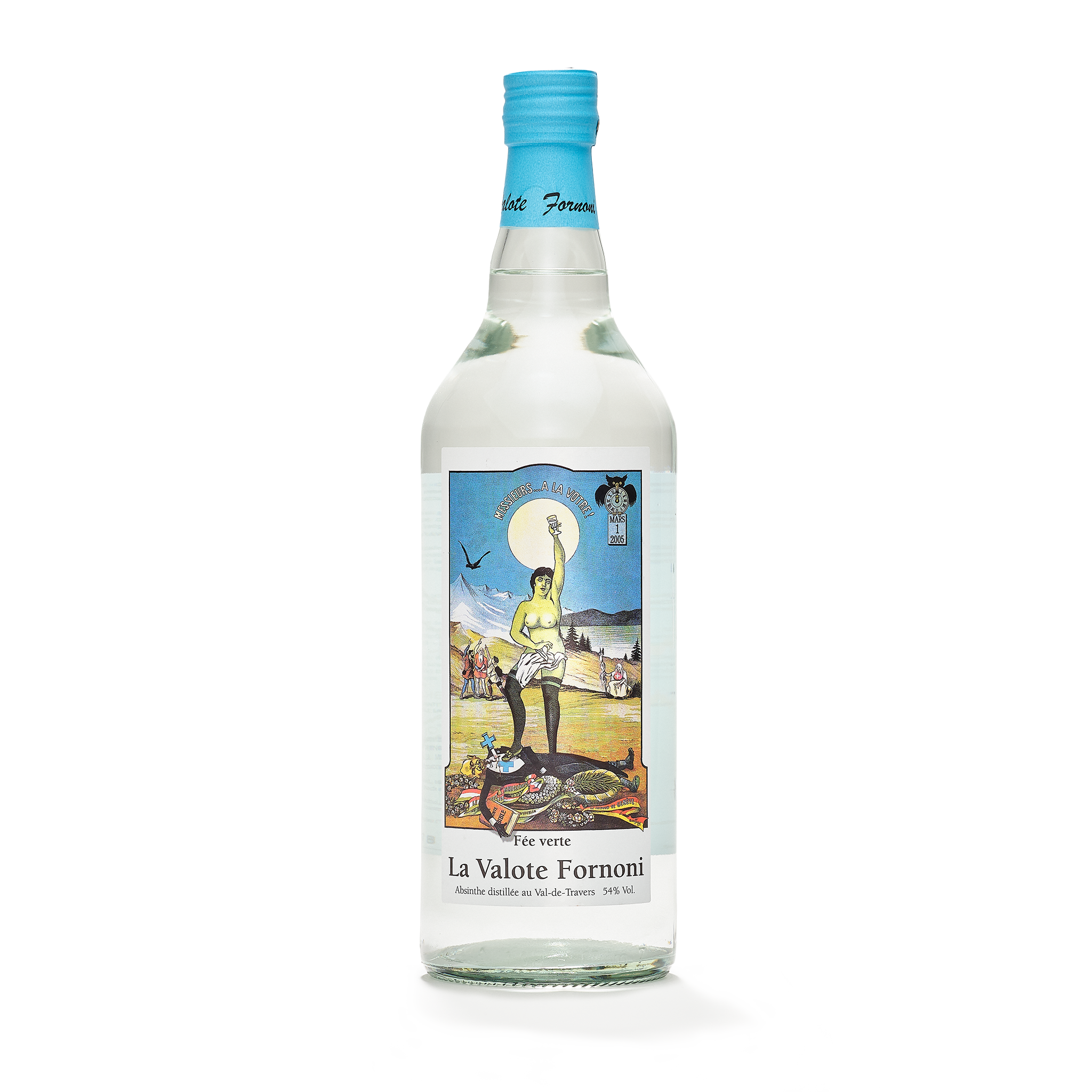 Distillerie La Valote-Fornoni absinthe blanche Fornoni 100cl front view