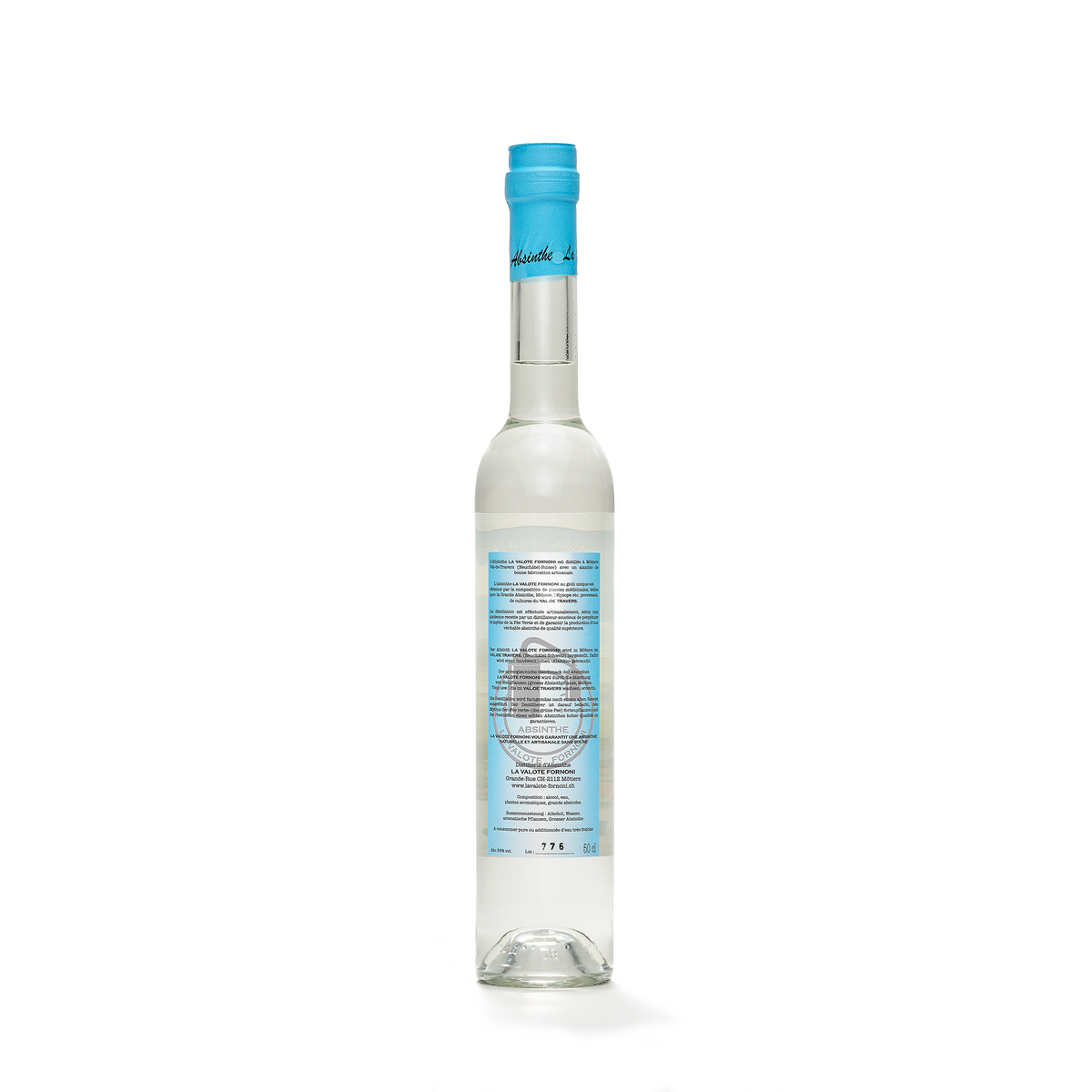 Distillerie Les Artisans de l'Absinthe Christiane Rey absinthe bottle 50cl 55% back view