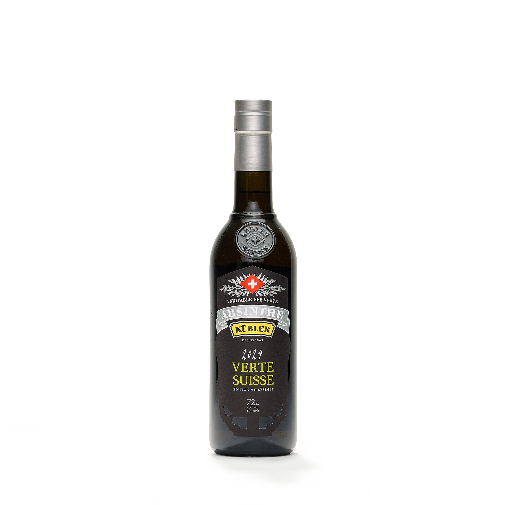 Absinthe Kübler Verte Suisse absinthe verte 50cl 72% front view