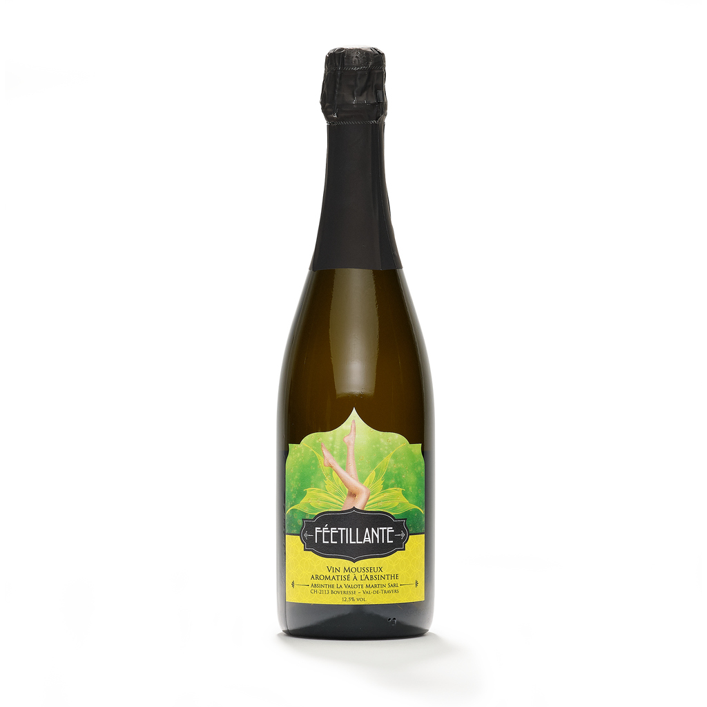 Distillerie La Valote-Martin Féetillante absinthe infused sparkling wine 75cl 12,5% front view
