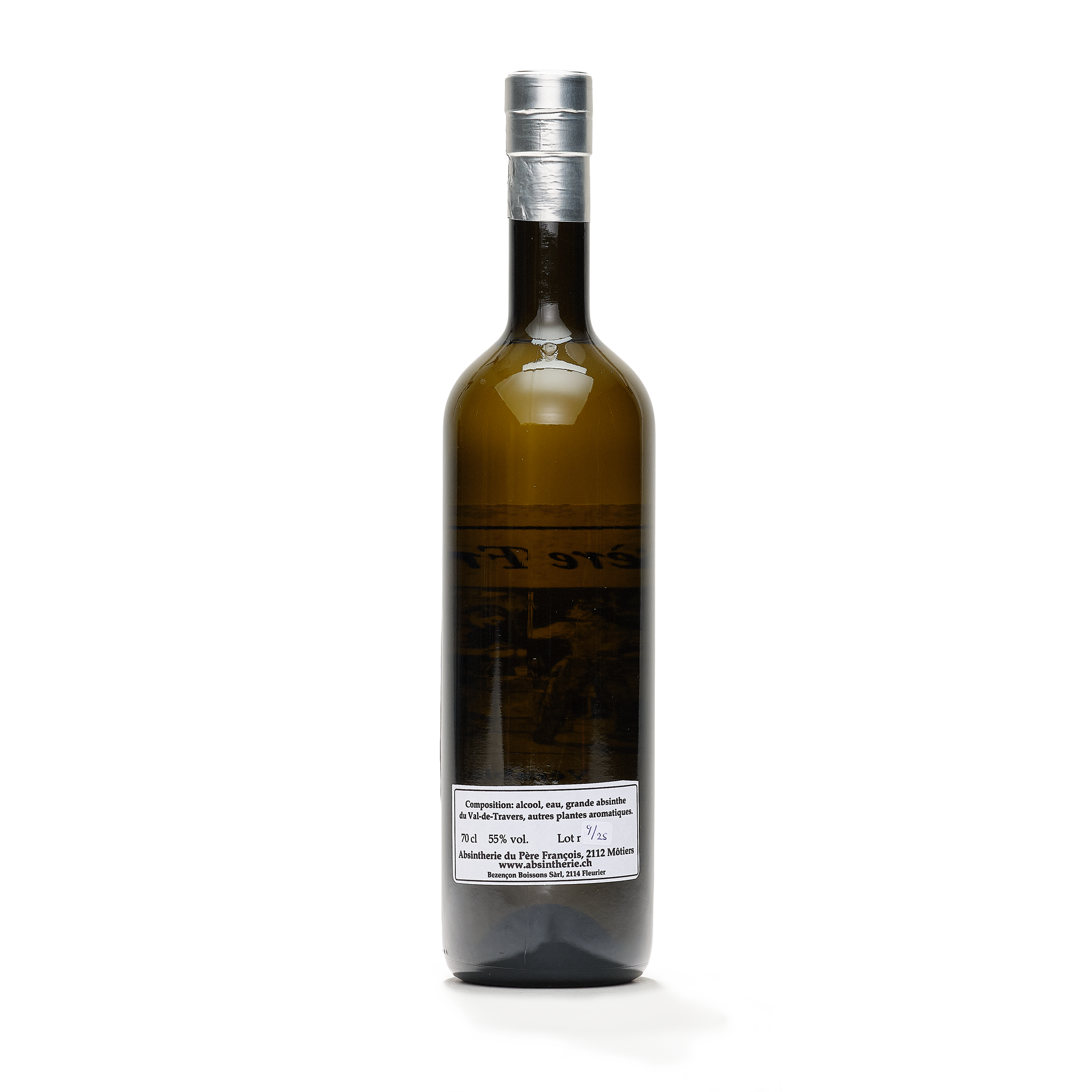Absinthe Père François Le Père François absinthe blanche 70cl 55% back view