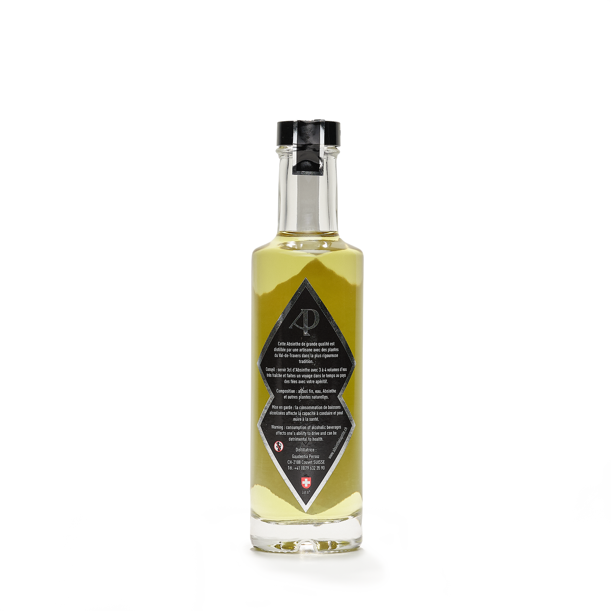 Distillerie Persoz absinthe verte La Fée Verte 20cl back view