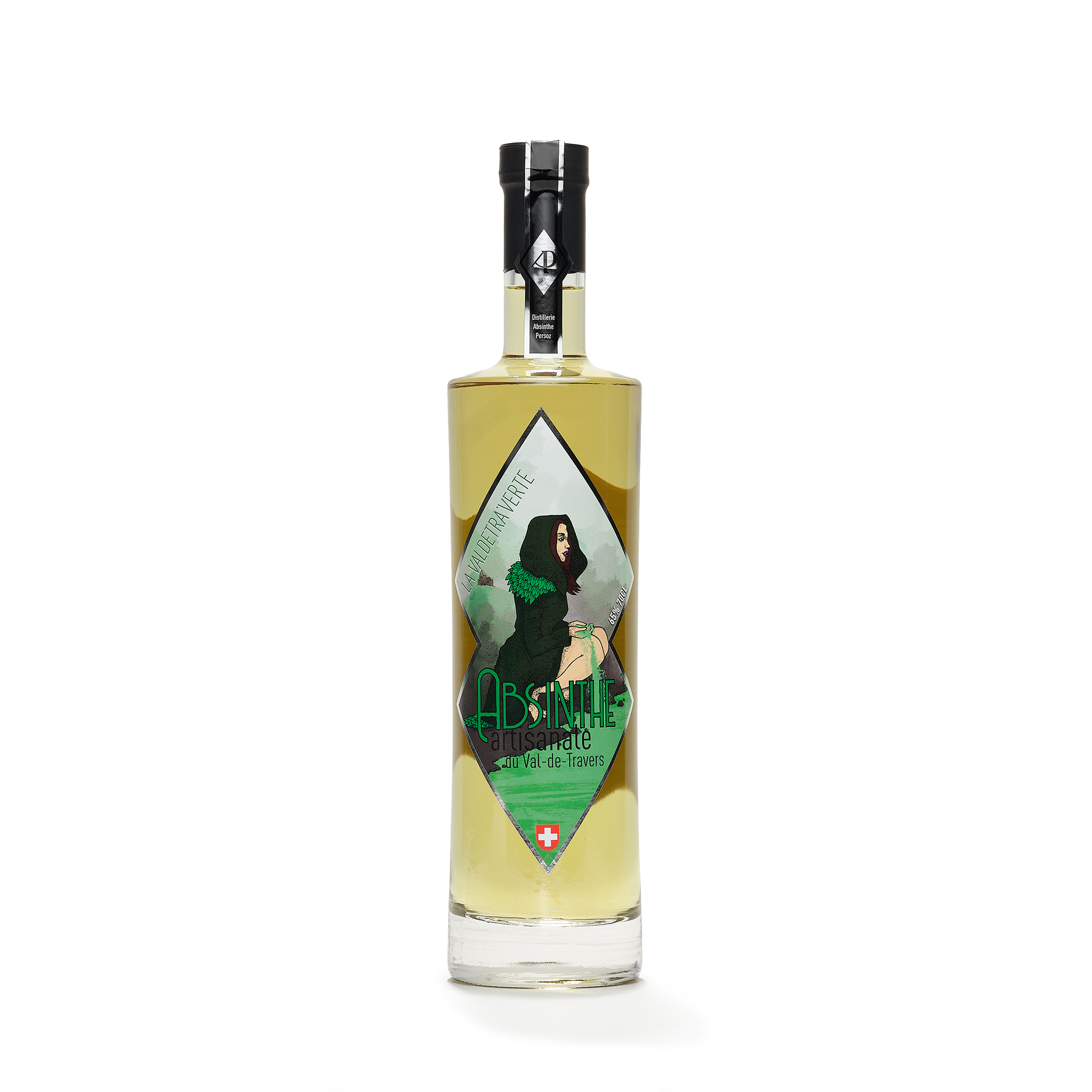 Distillerie Persoz Valdetra'verte absinthe verte 70cl 65% front view
