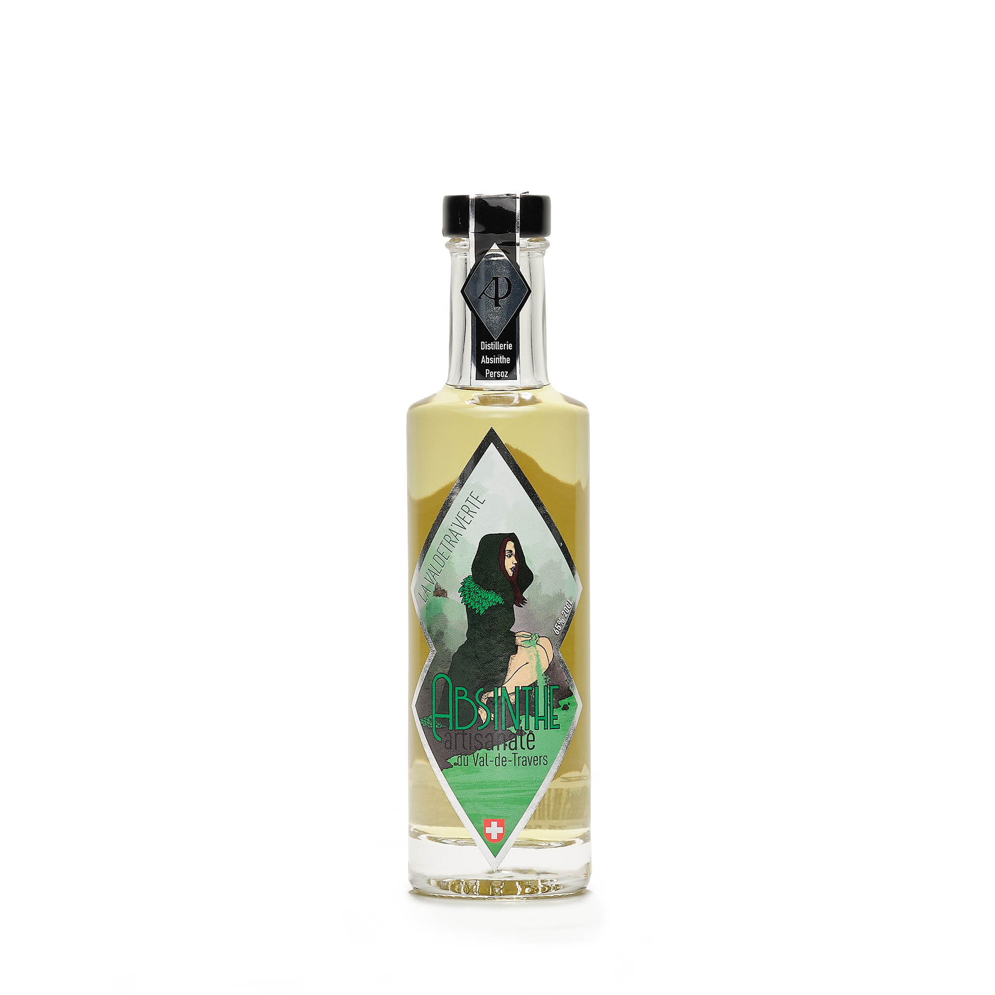 Distillerie Persoz Valdetra'verte absinthe verte 20cl 65% front view