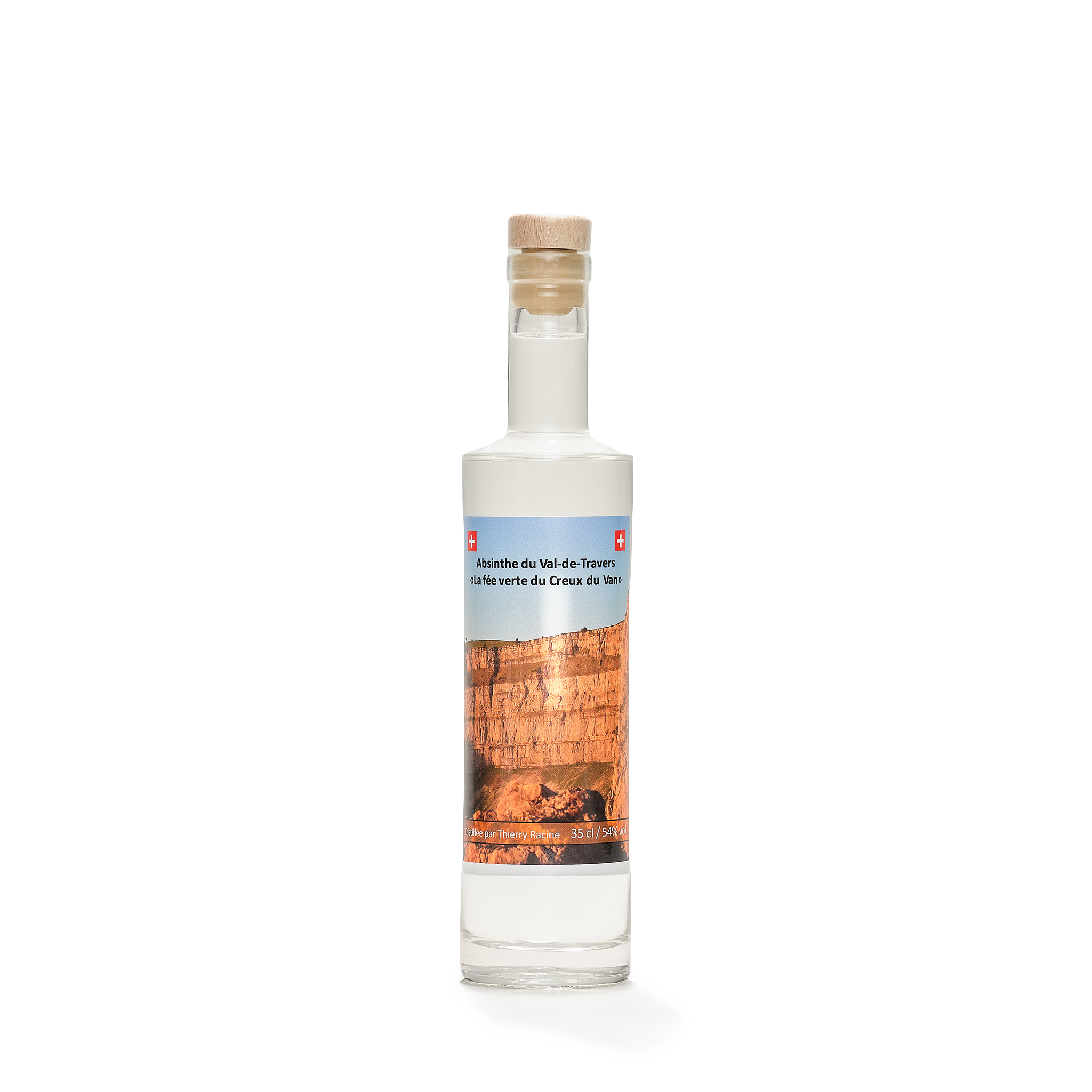 Distillerie Thierry Racine La Creux du Van absinthe blanche 35cl 54% front view