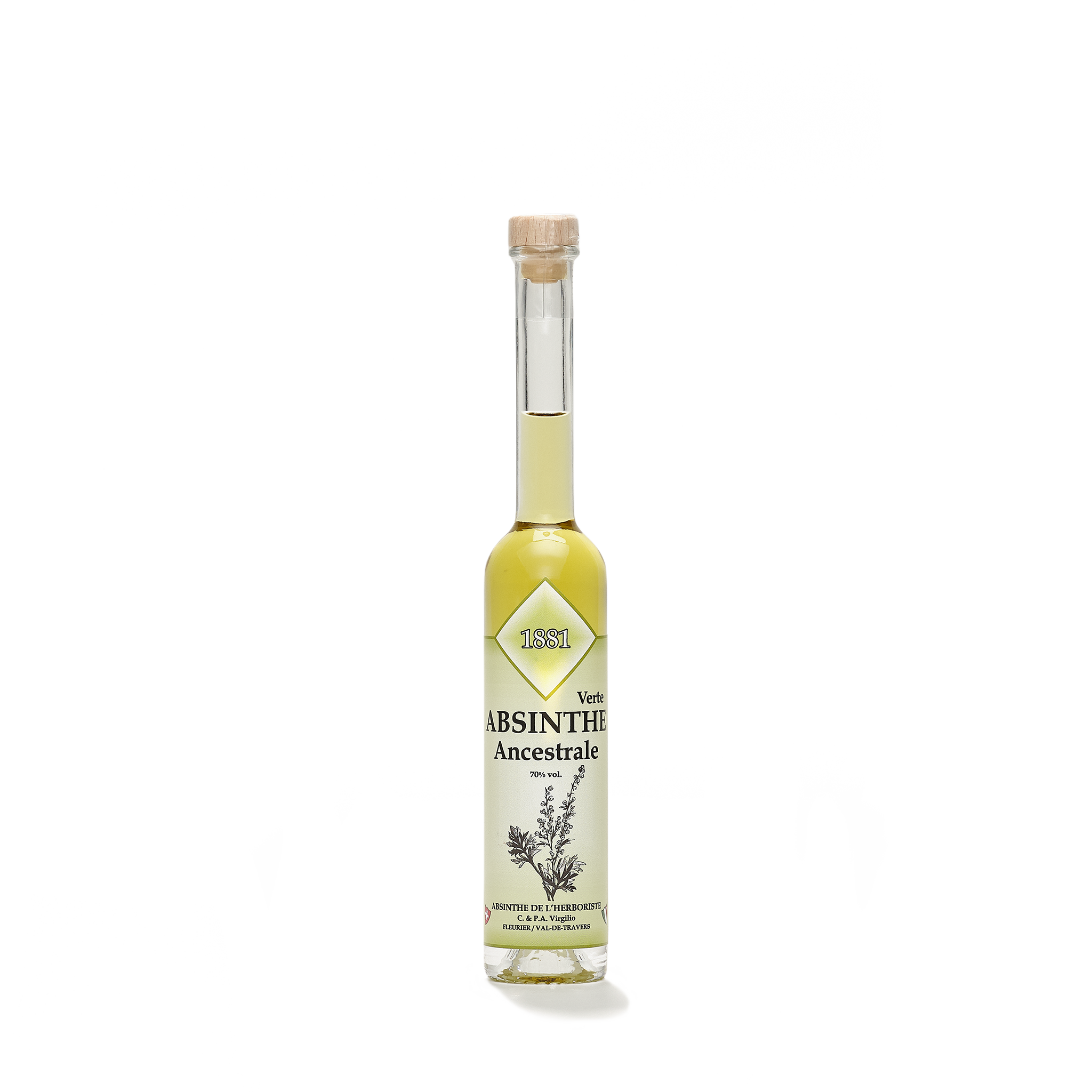 Distillerie L'Herboriste absinthe verte L'Ancestrale 35cl 70% front view