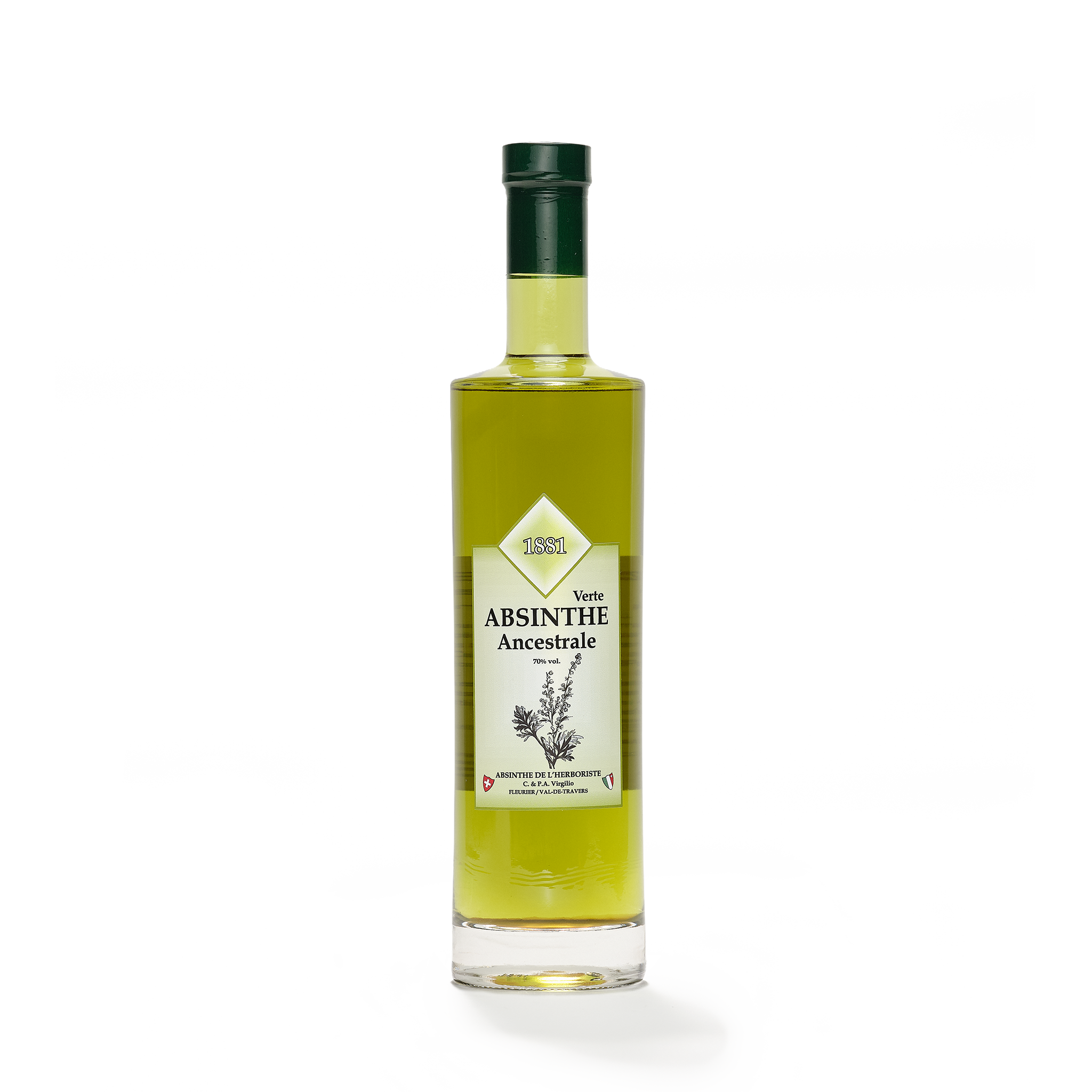 Distillerie L'Herboriste bottle of L'Ancestrale Verte 70cl front view