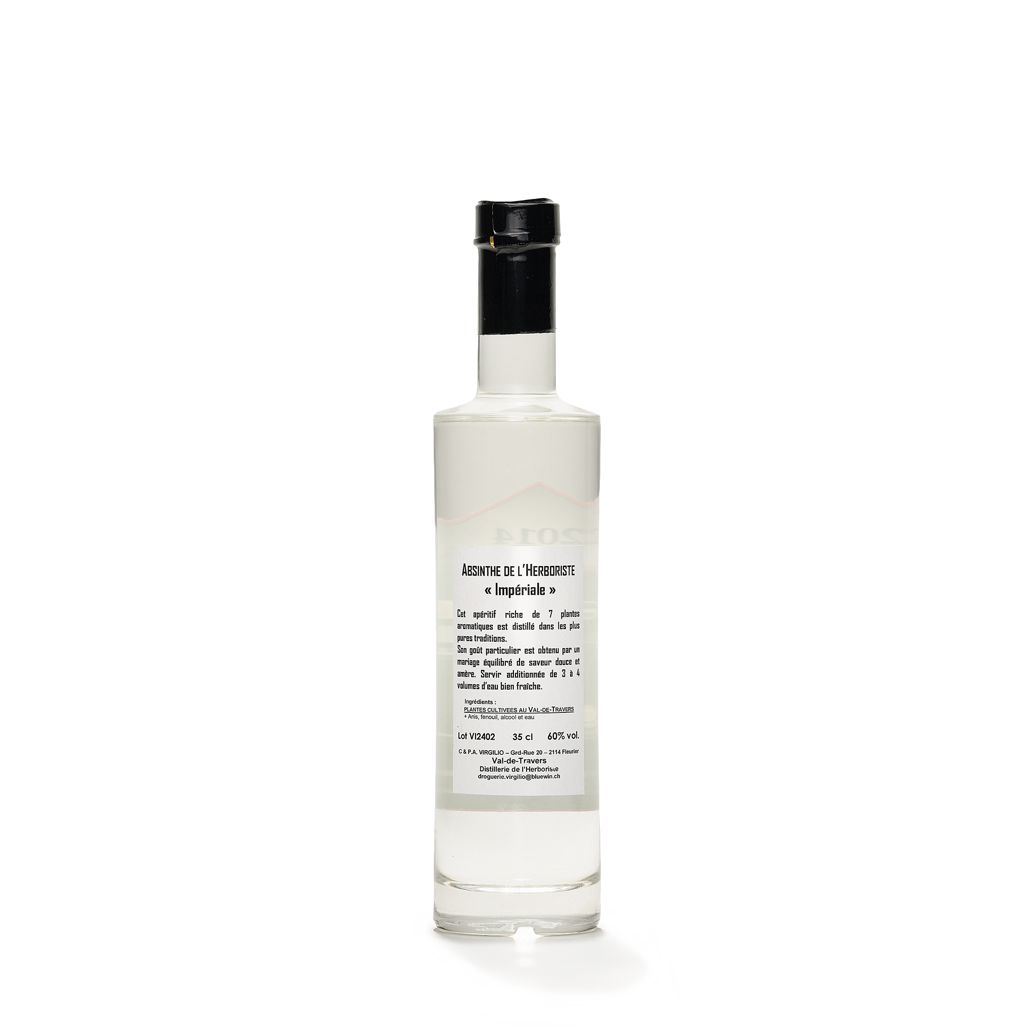 Distillerie L'Herboriste L'Impériale absinthe blanche 35cl 60% back view