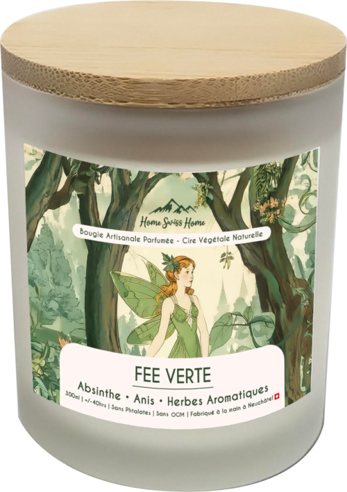 Bougie - Home Swiss Home- Fée verte